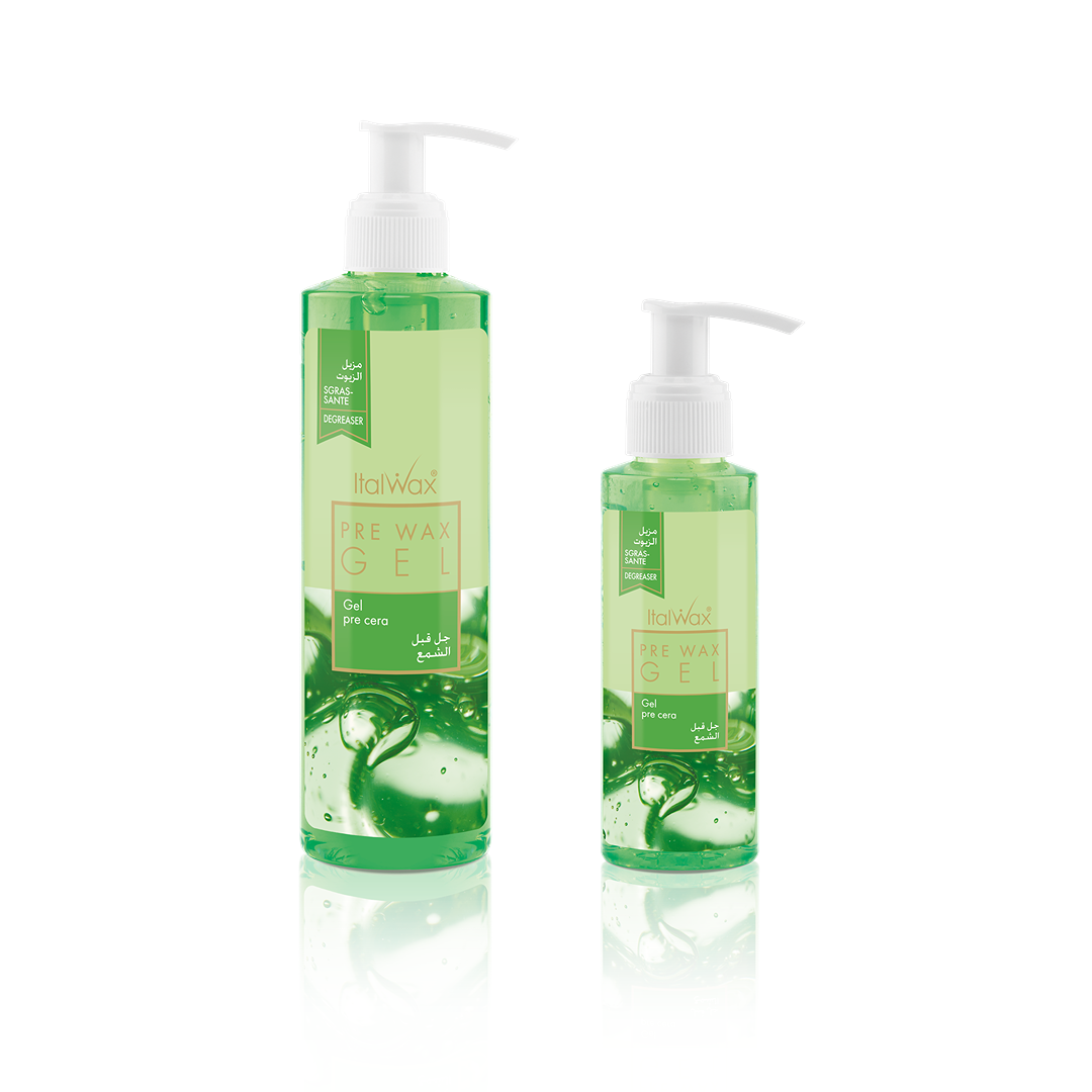 Italwax Pre Wax Gel in assorted bottle sizes